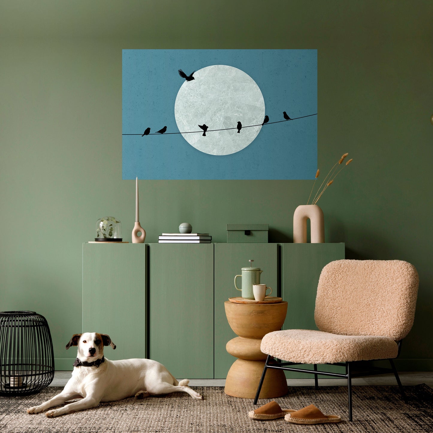 MOONLIGHT REST Poster orizzontale staccabile e attaccabile