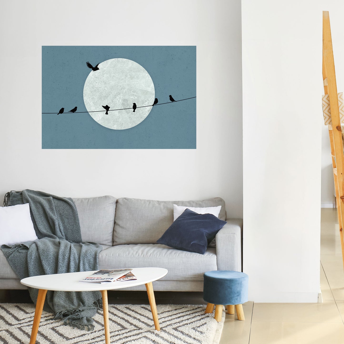 MOONLIGHT REST Poster orizzontale staccabile e attaccabile