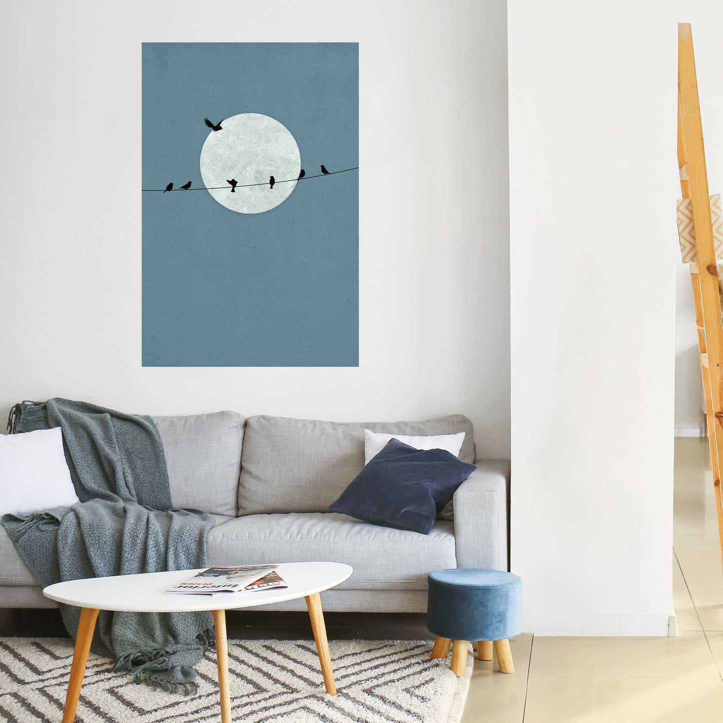 MOONLIGHT REST Poster verticale staccabile e attaccabile