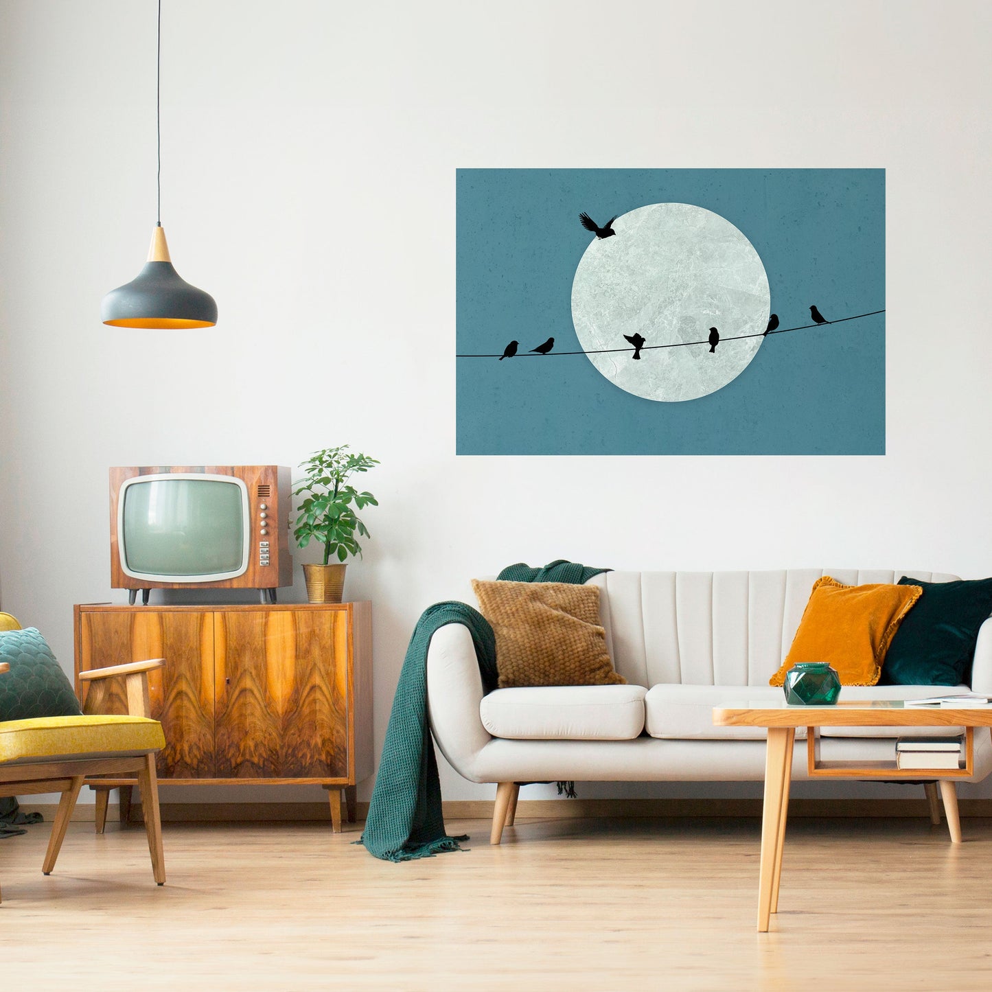 MOONLIGHT REST Poster orizzontale staccabile e attaccabile