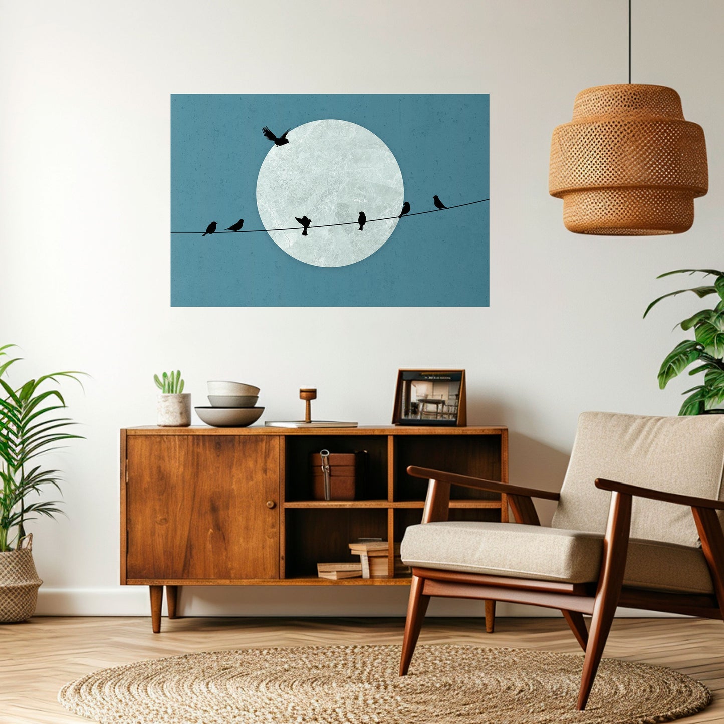 MOONLIGHT REST Poster orizzontale staccabile e attaccabile