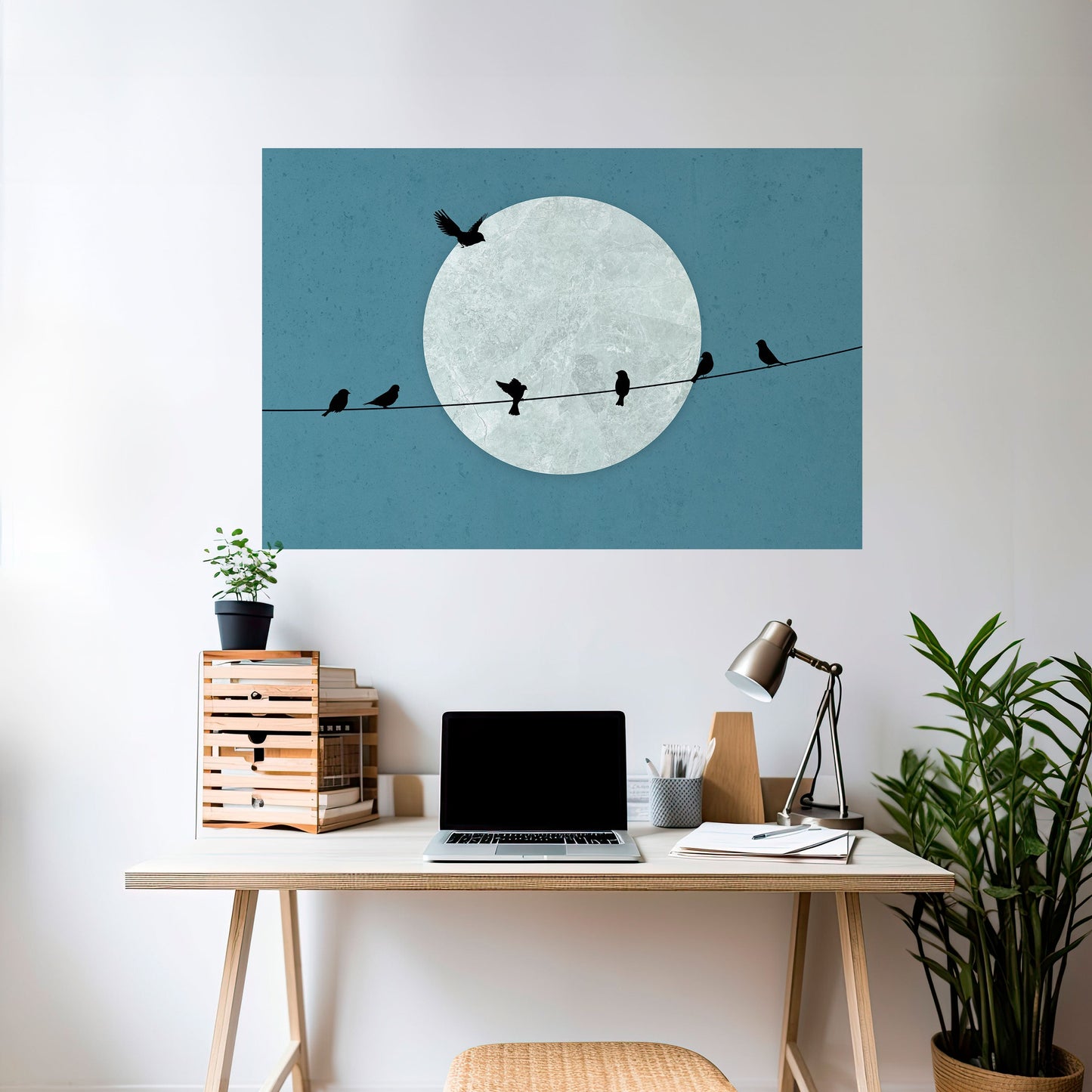 MOONLIGHT REST Poster orizzontale staccabile e attaccabile
