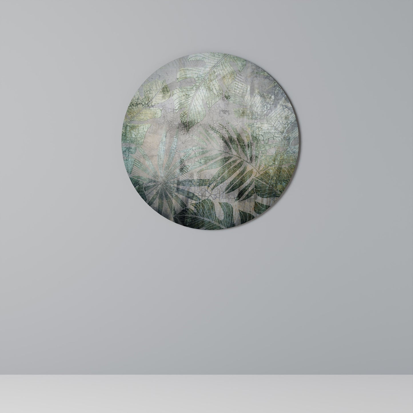 HARMONY IN GREENERY Round Wall Art