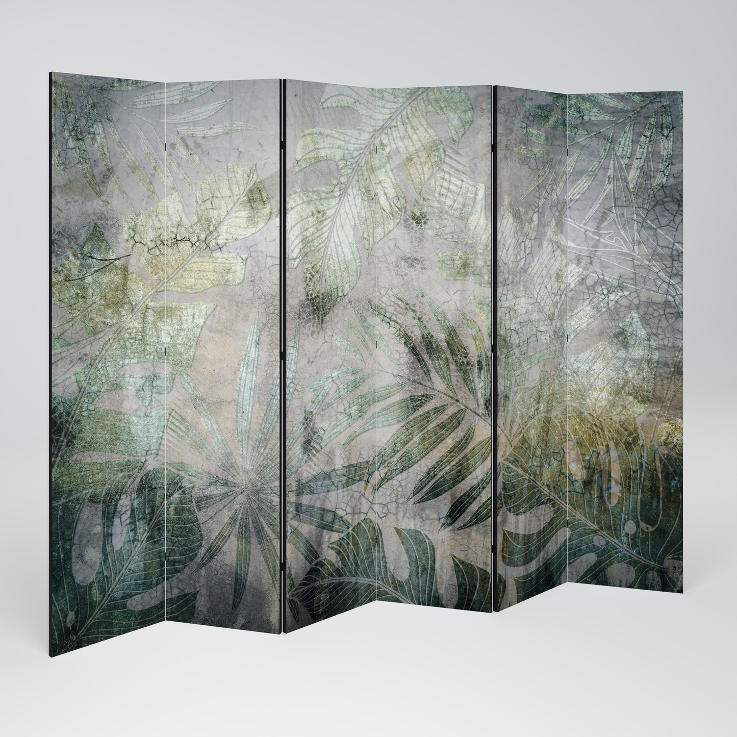 ARMONIA NEL VERDE Divisorio decorativo per ambienti a 6 pannelli