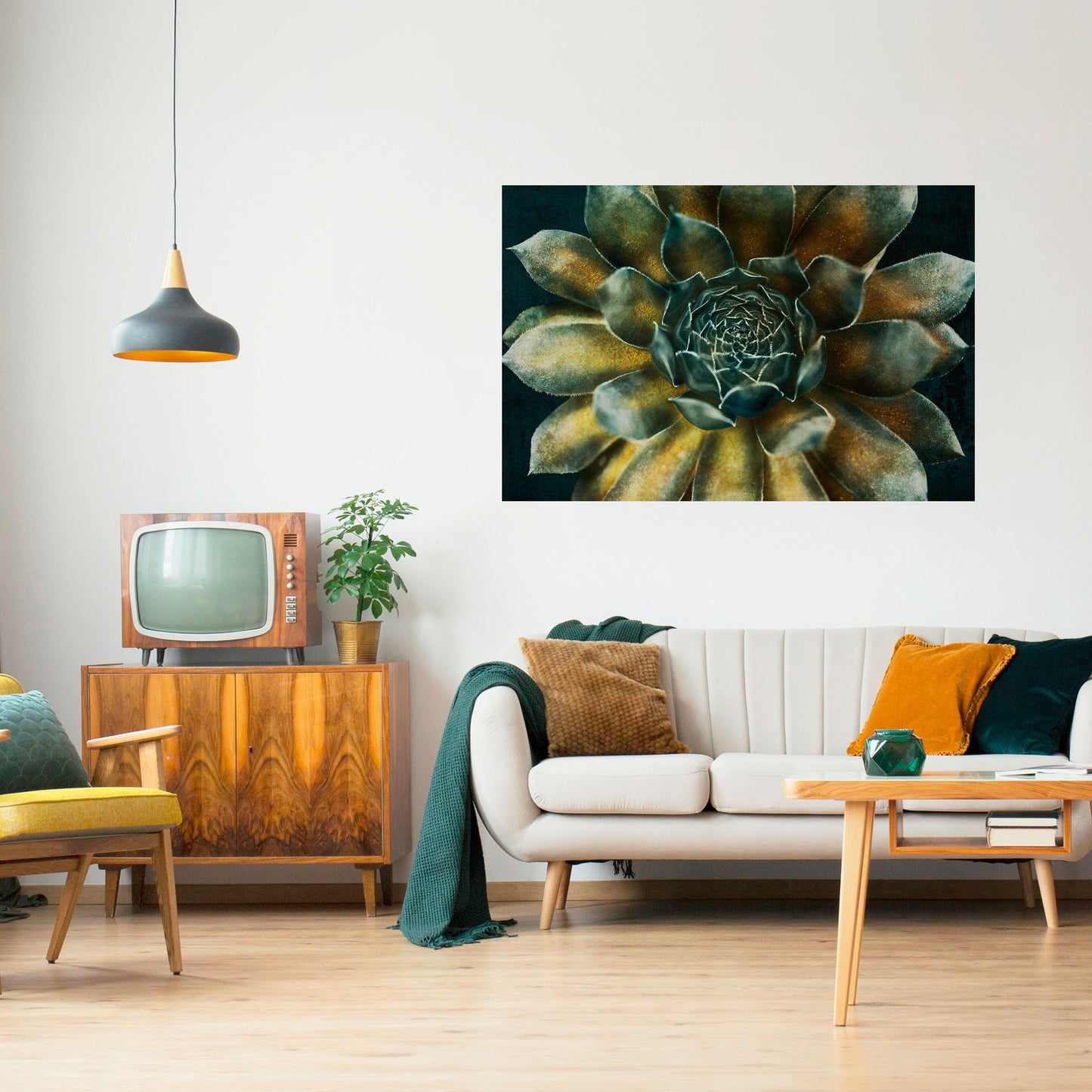 Poster orizzontale staccabile e attaccabile "MISTICO VIRTUALE DI SUCCULENTE"