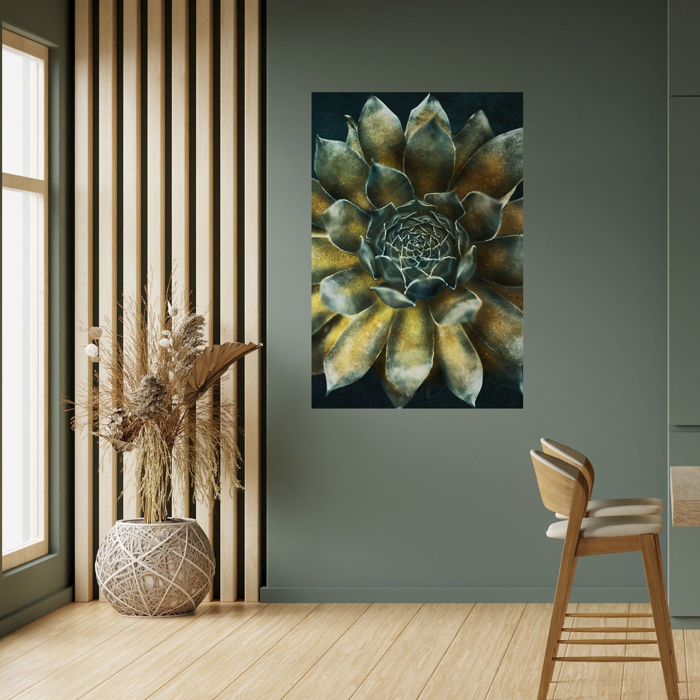 Poster verticale staccabile e attaccabile "MISTICO VIRTUALE DI SUCCULENTE"