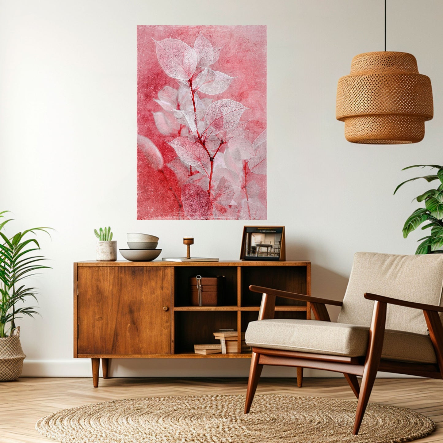 Poster verticale staccabile e attaccabile ETHERAL PETAL GLOW