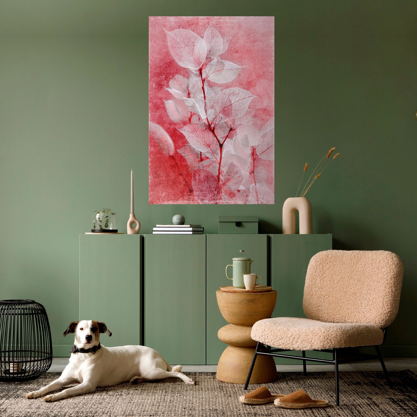 Poster verticale staccabile e attaccabile ETHERAL PETAL GLOW
