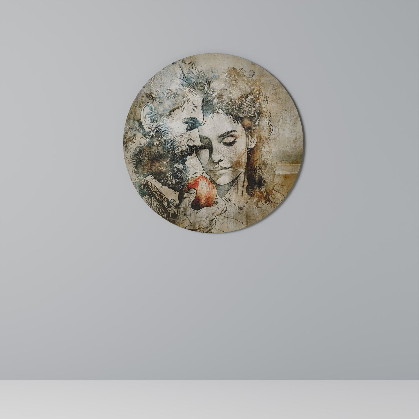 SUSSURRI DI TENTAZIONE Arte murale rotonda