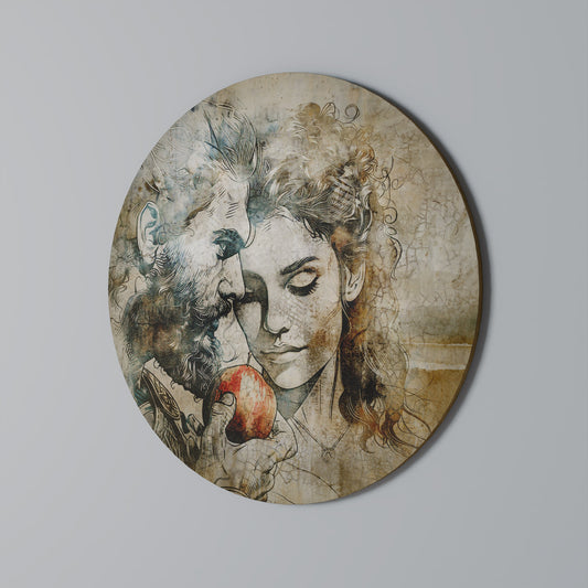 SUSSURRI DI TENTAZIONE Arte murale rotonda