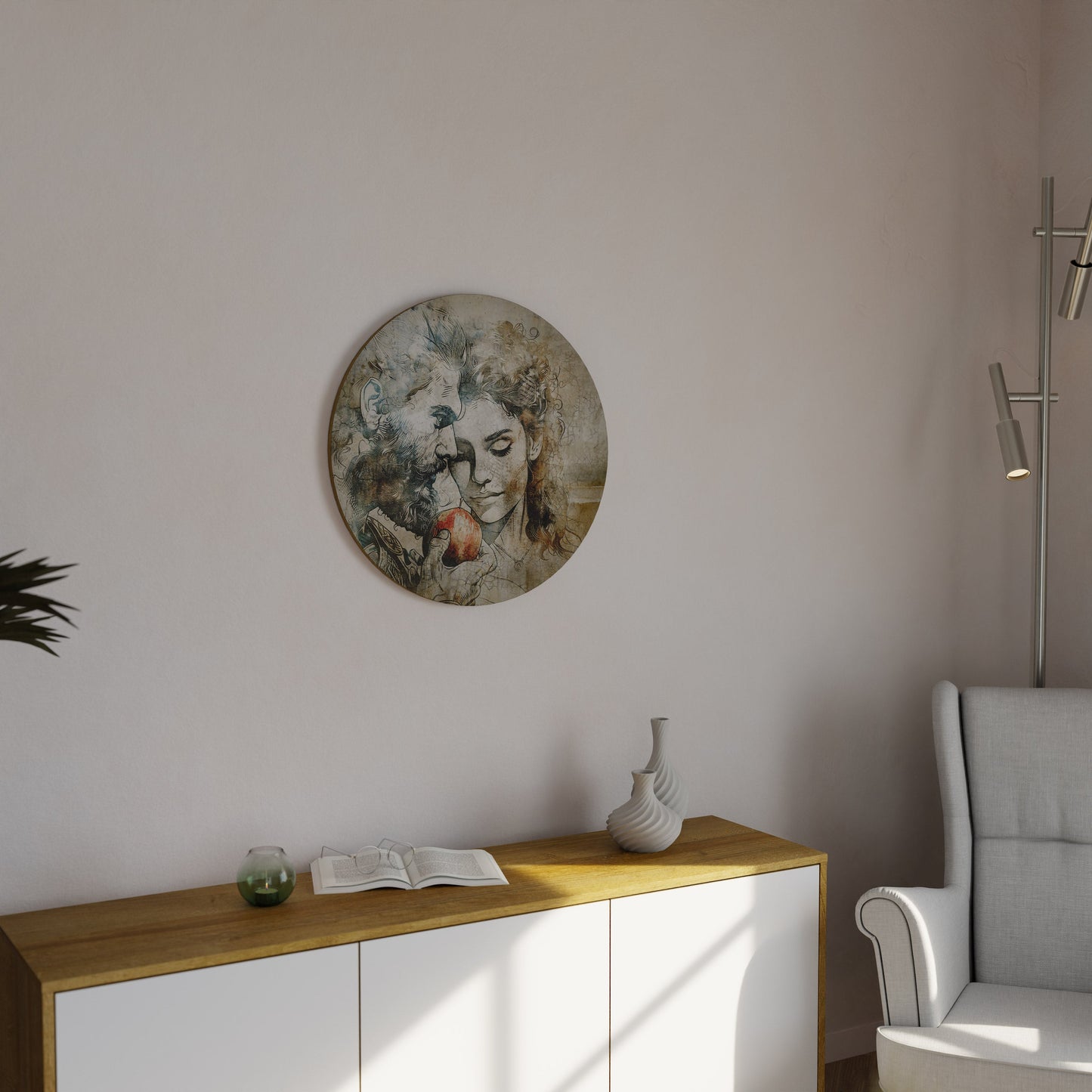 SUSSURRI DI TENTAZIONE Arte murale rotonda