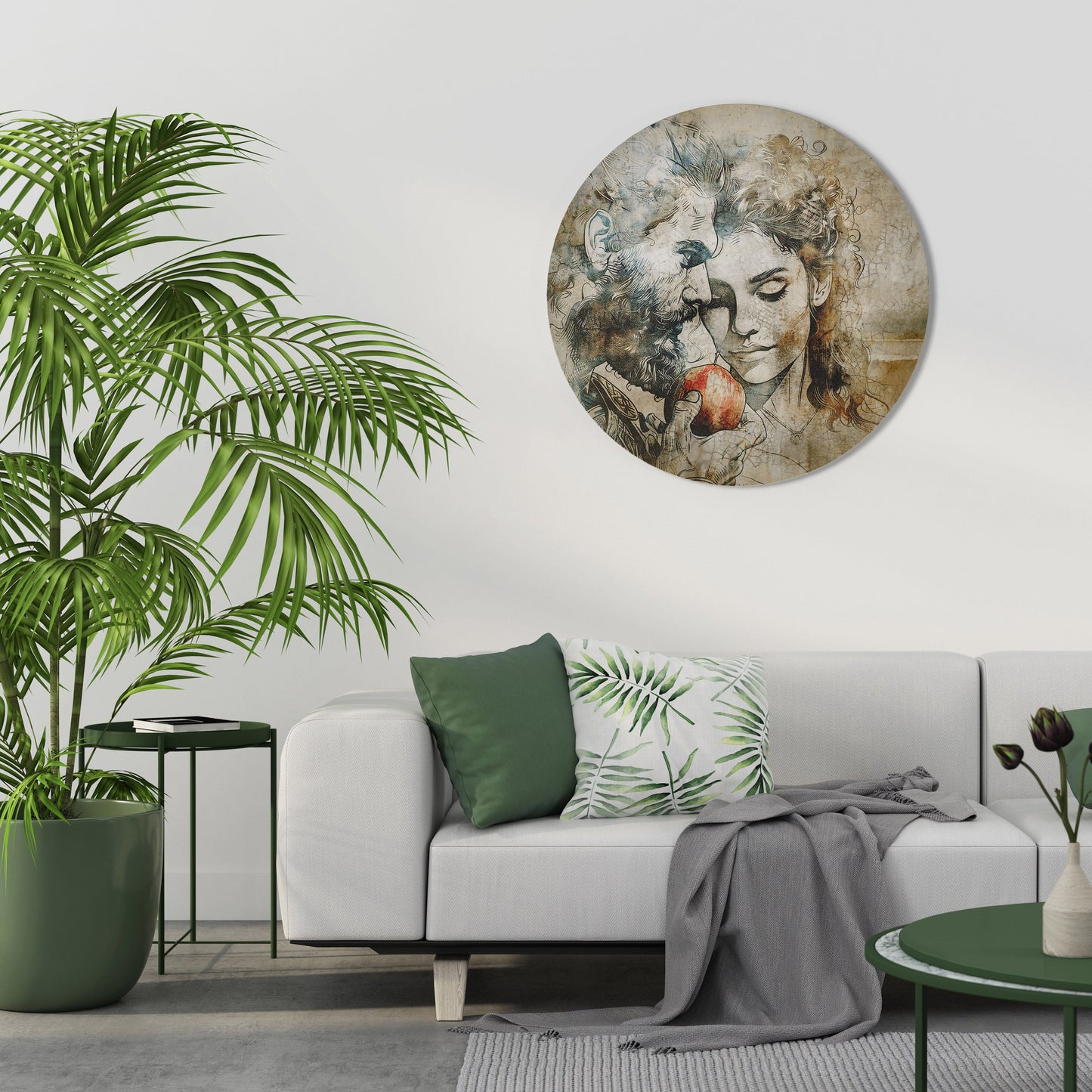 SUSSURRI DI TENTAZIONE Arte murale rotonda