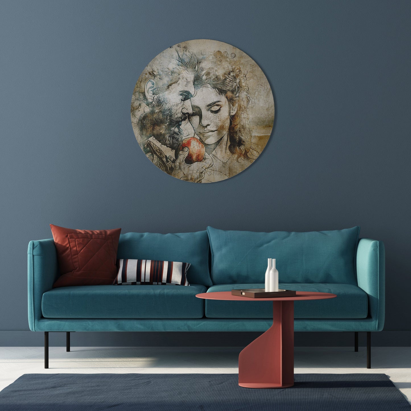 SUSSURRI DI TENTAZIONE Arte murale rotonda