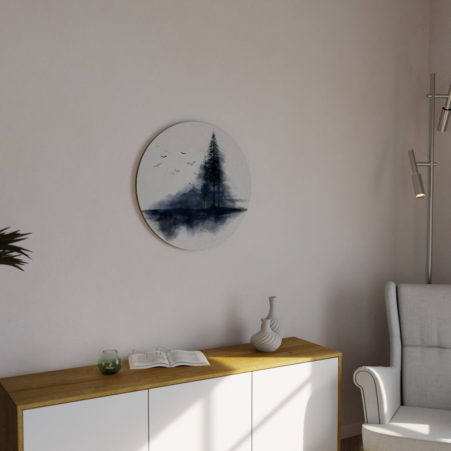 MISTY RECOLLECTION Round Wall Art