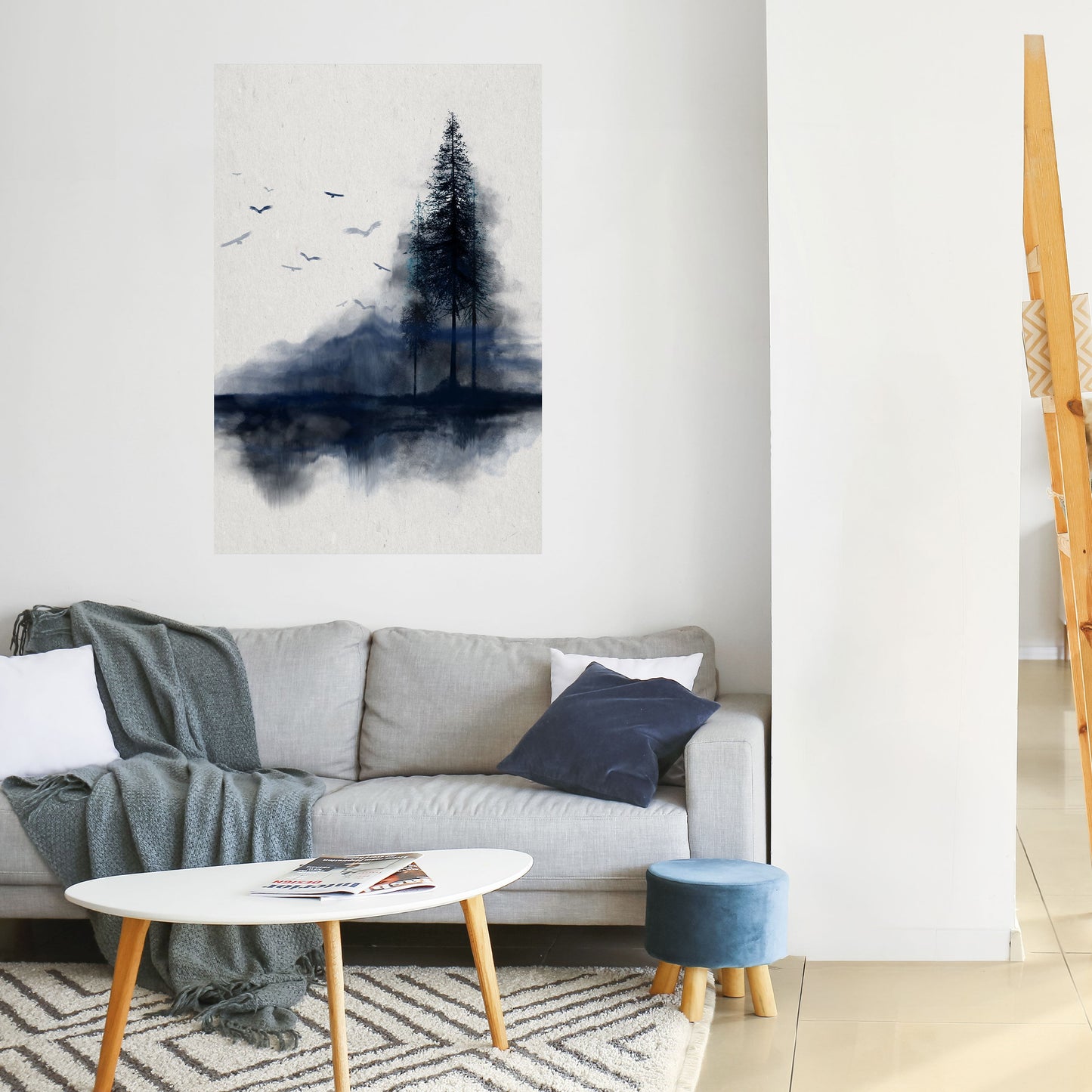 MISTY RECOLLECTION Poster verticale staccabile e attaccabile