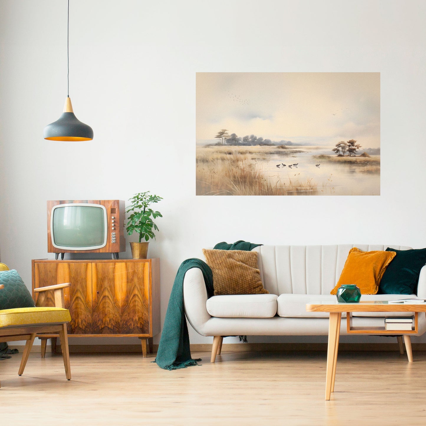 Poster orizzontale staccabile e attaccabile LAKESIDE NOSTALGY
