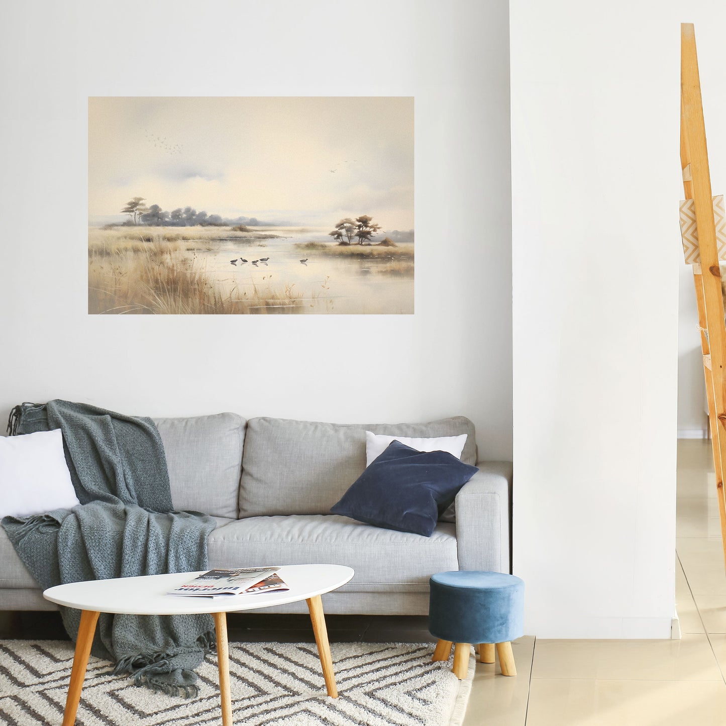 Poster orizzontale staccabile e attaccabile LAKESIDE NOSTALGY