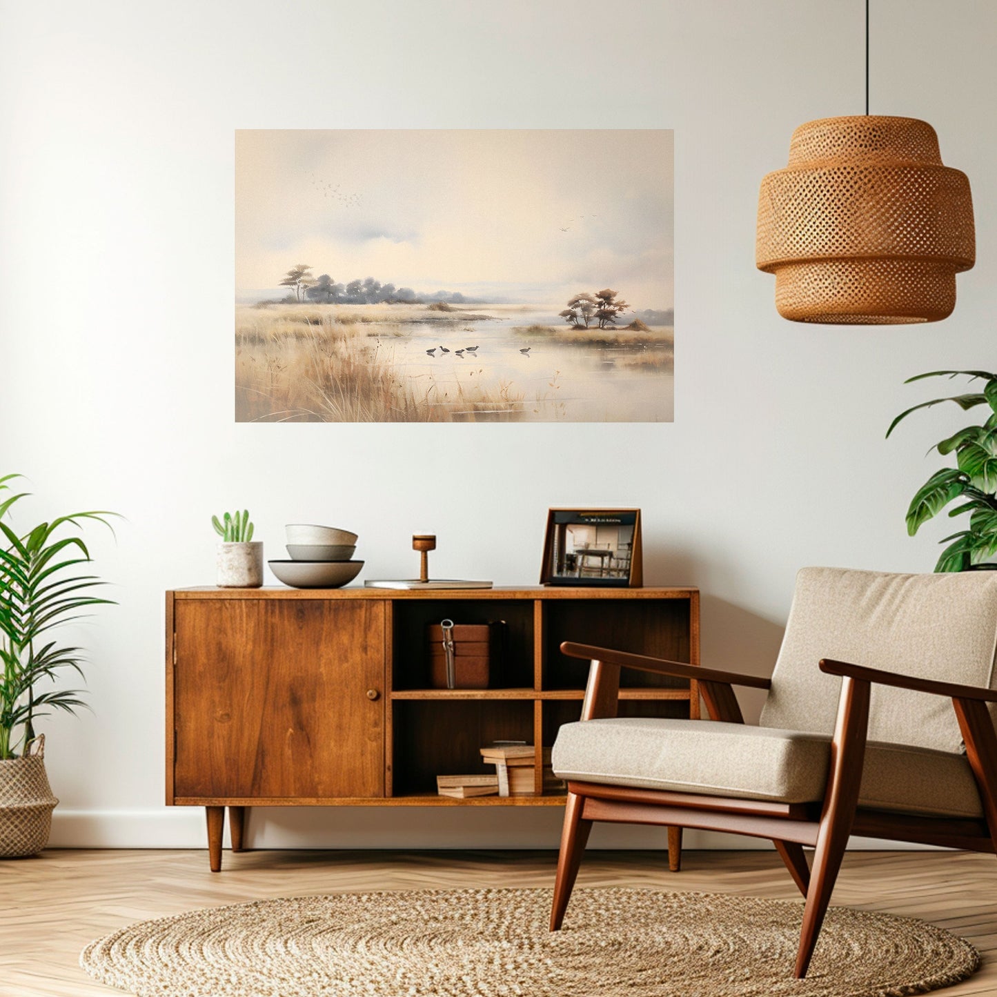 Poster orizzontale staccabile e attaccabile LAKESIDE NOSTALGY