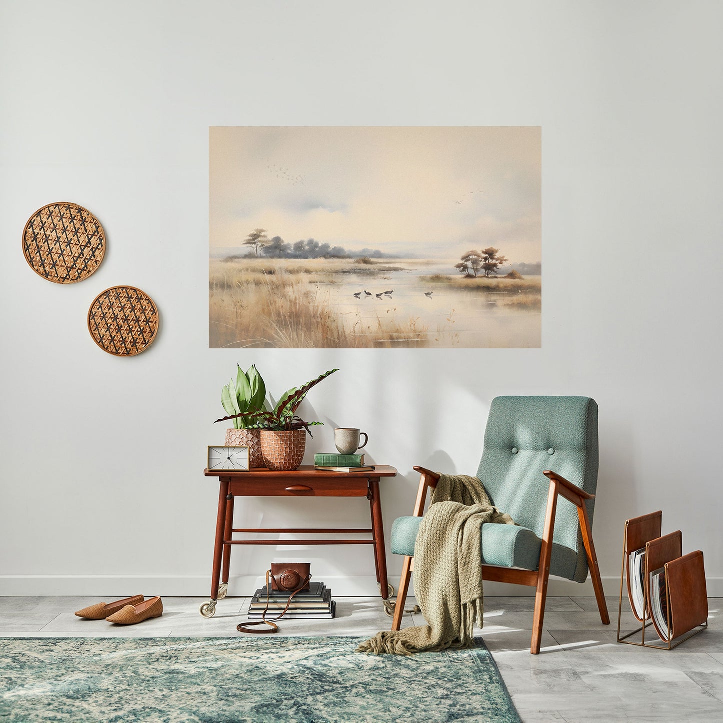 Poster orizzontale staccabile e attaccabile LAKESIDE NOSTALGY