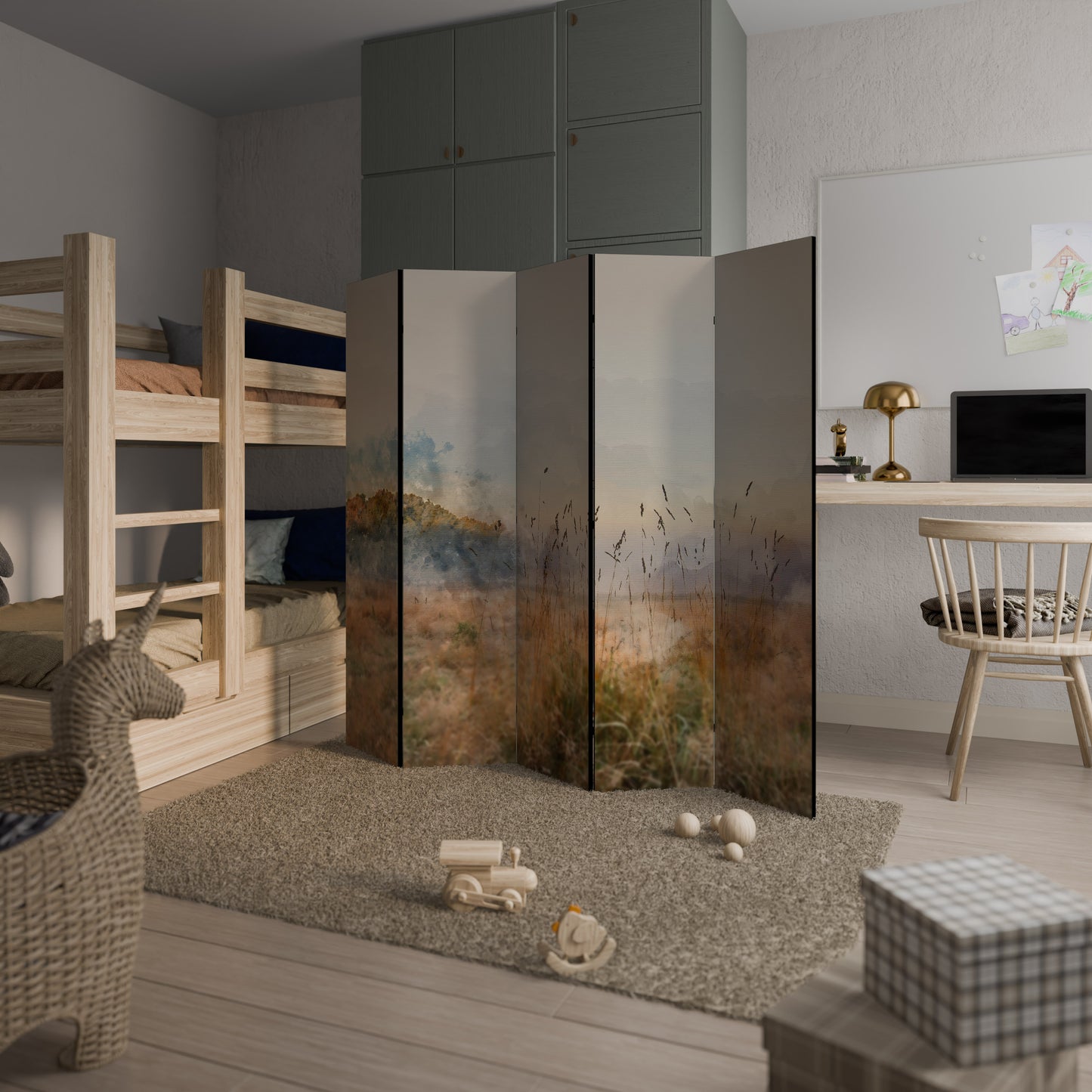 SUMMERTIME SADNESS - Divisorio decorativo per ambienti a 5 pannelli