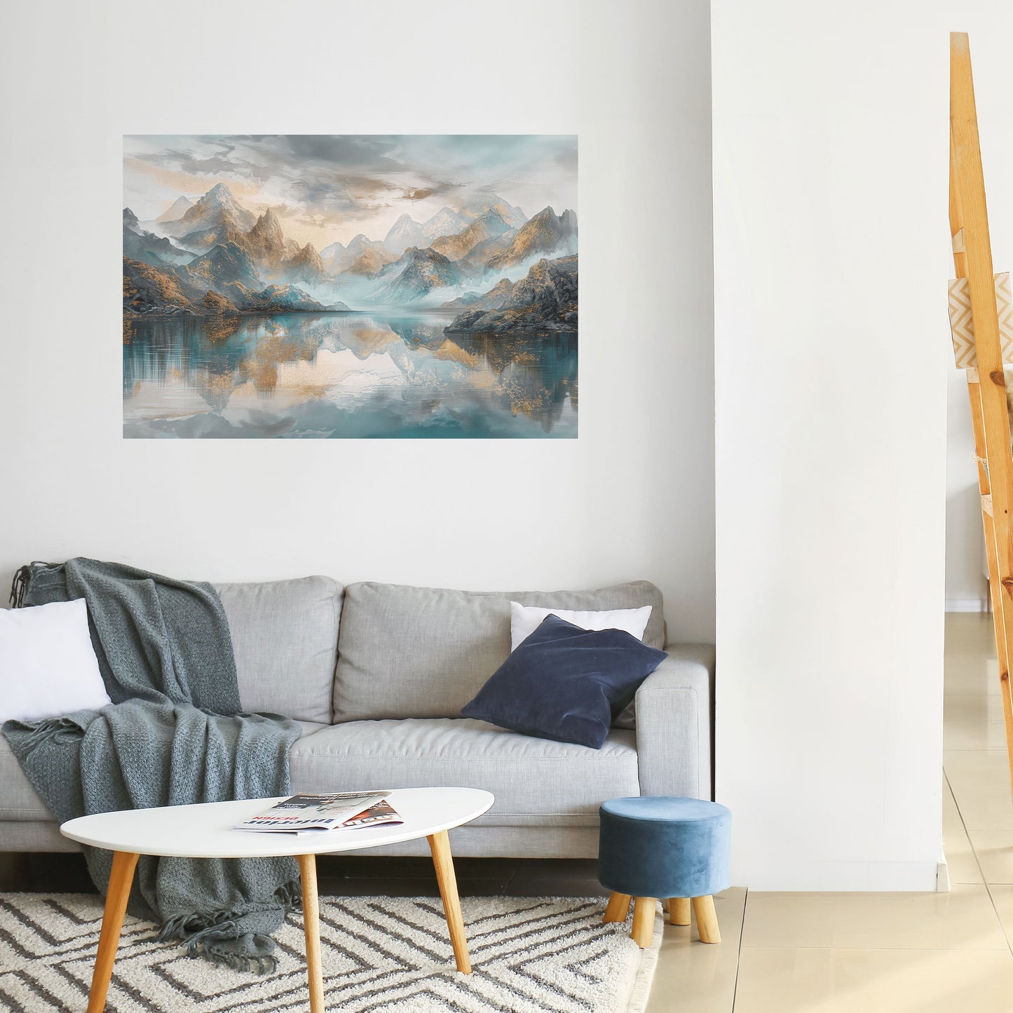 Poster orizzontale staccabile e attaccabile AZURE SUMMITS