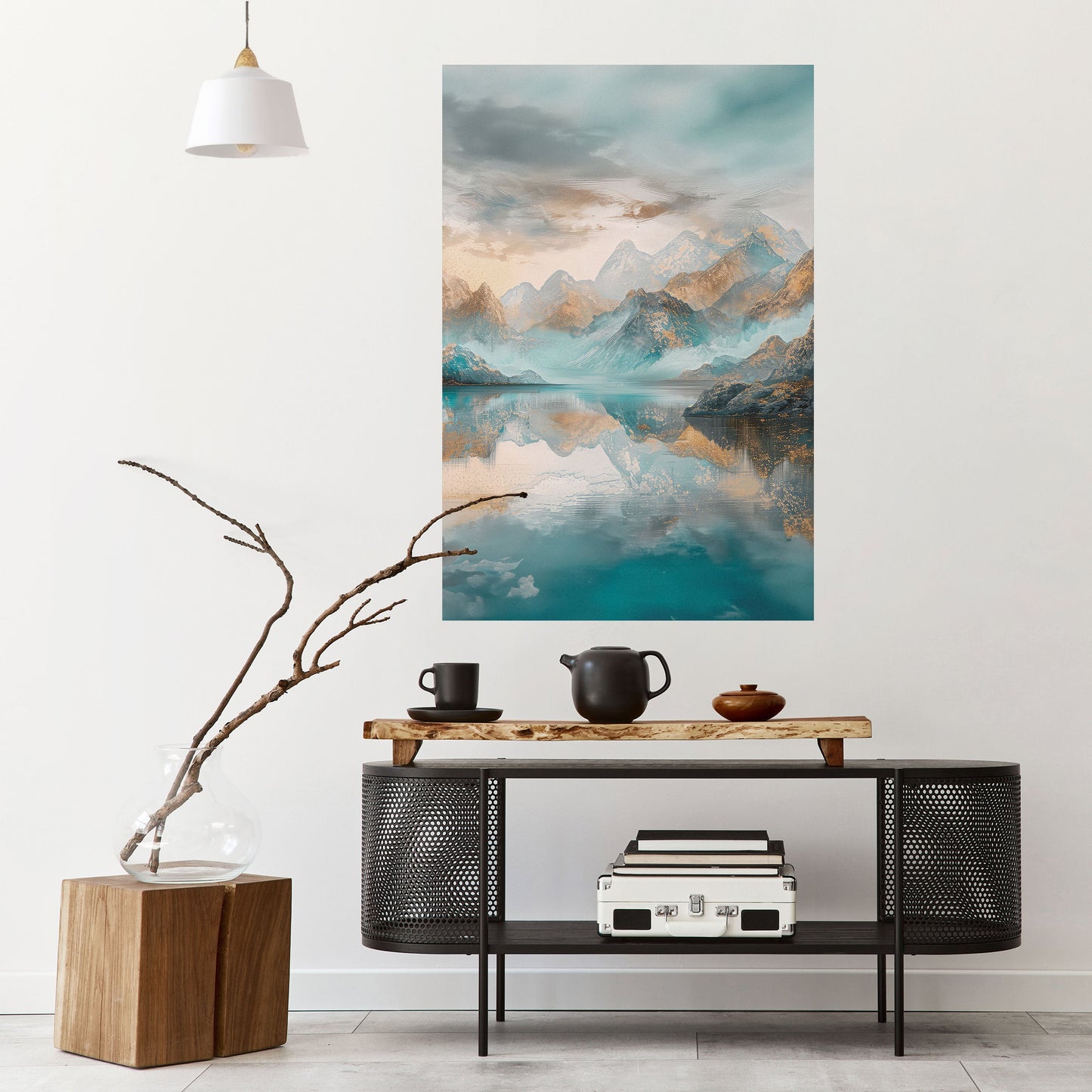 Poster verticale staccabile e attaccabile AZURE SUMMITS