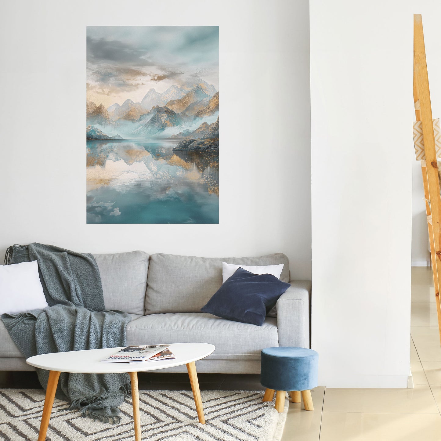 Poster verticale staccabile e attaccabile AZURE SUMMITS
