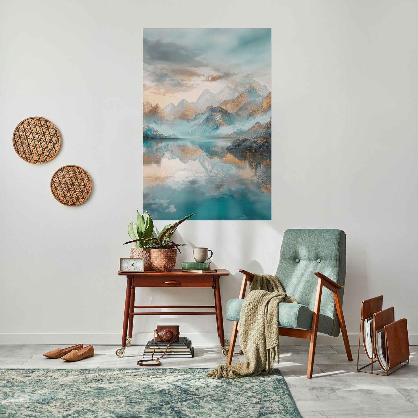 Poster verticale staccabile e attaccabile AZURE SUMMITS