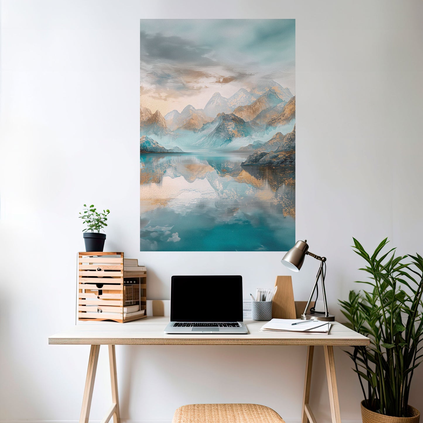 Poster verticale staccabile e attaccabile AZURE SUMMITS