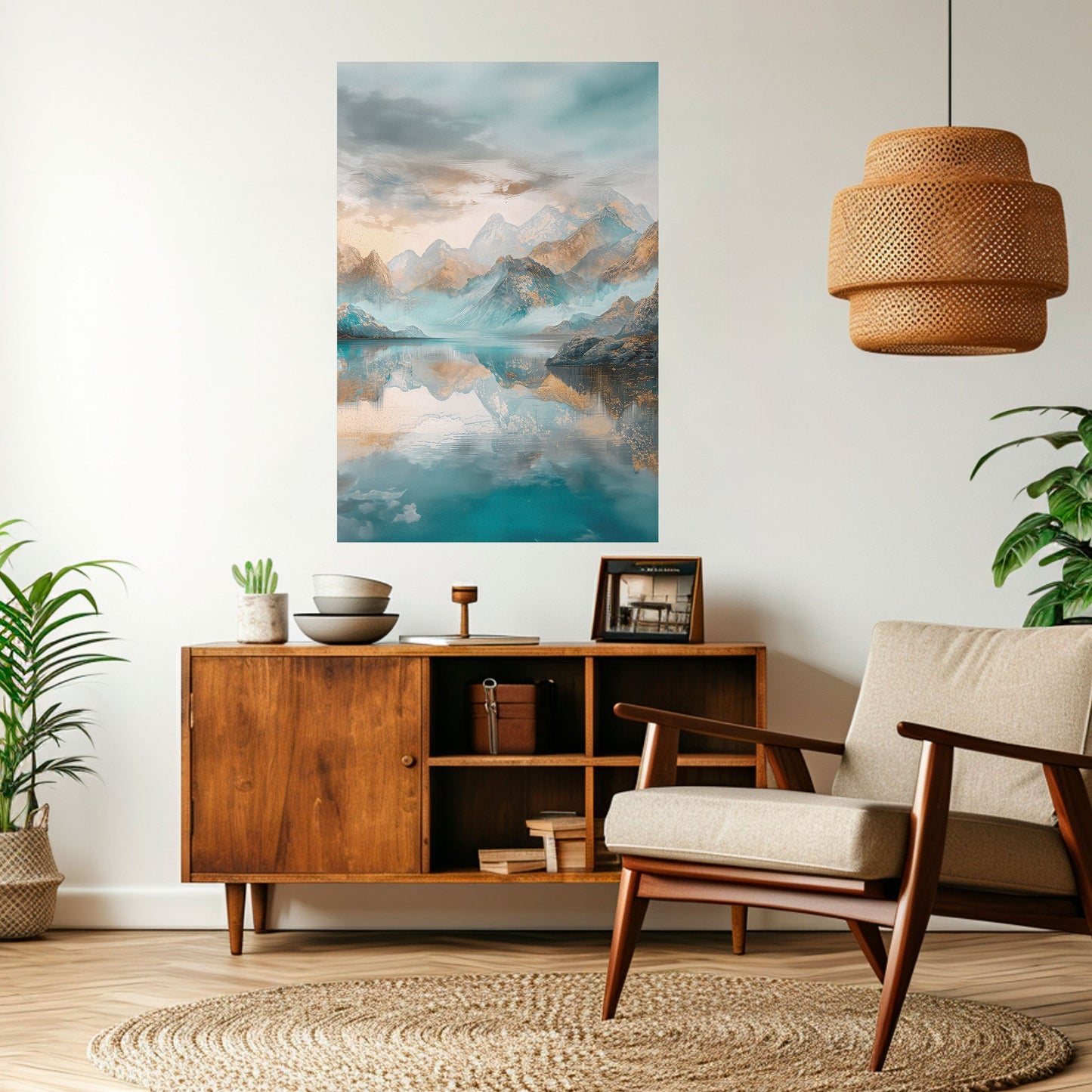 Poster verticale staccabile e attaccabile AZURE SUMMITS