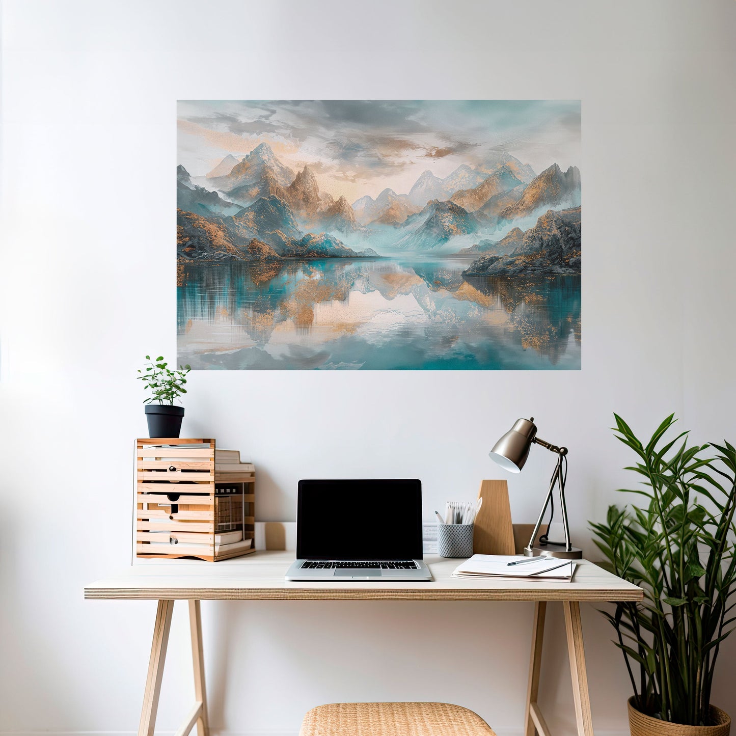 Poster orizzontale staccabile e attaccabile AZURE SUMMITS