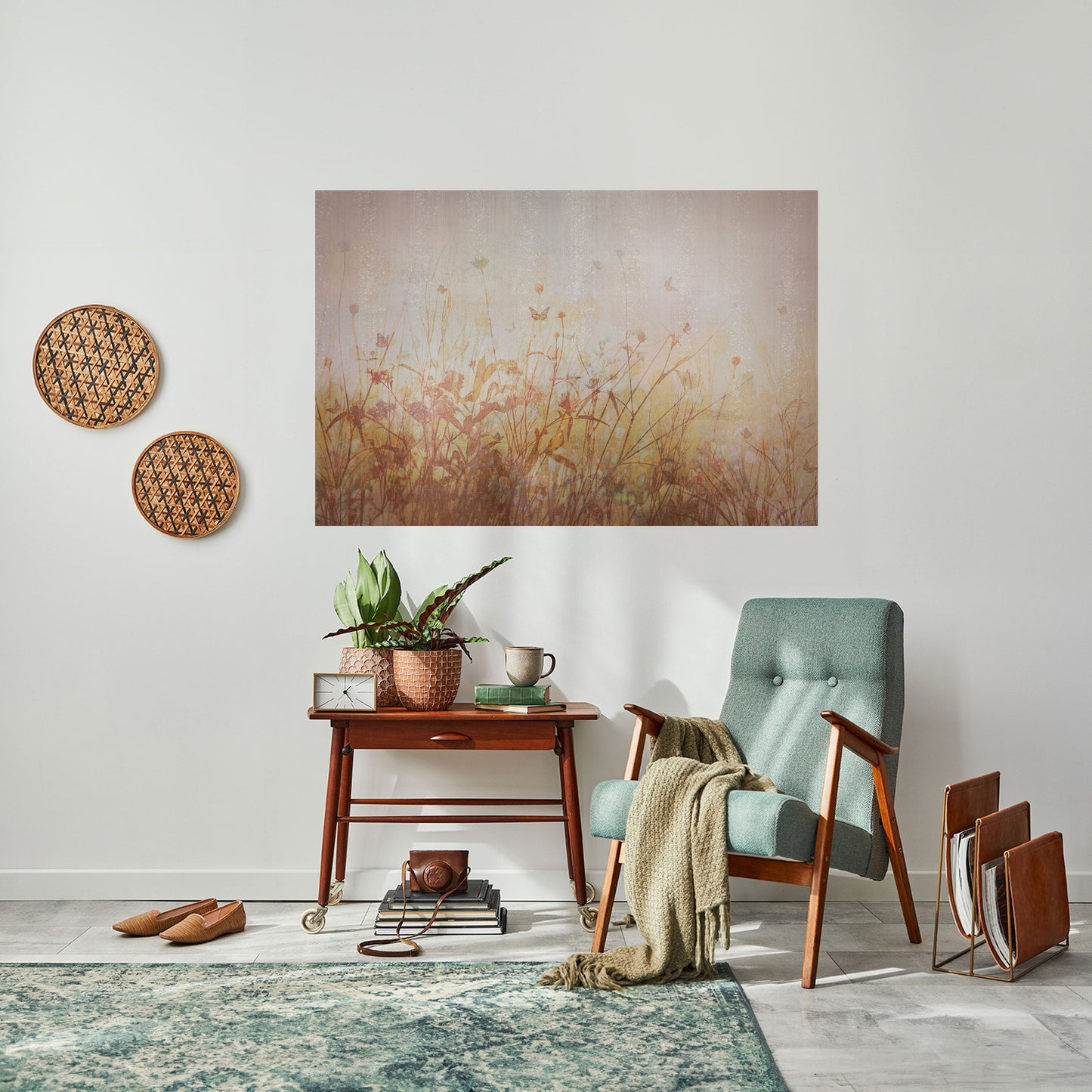 Poster orizzontale staccabile e attaccabile MEADOW BUTTERFLIES