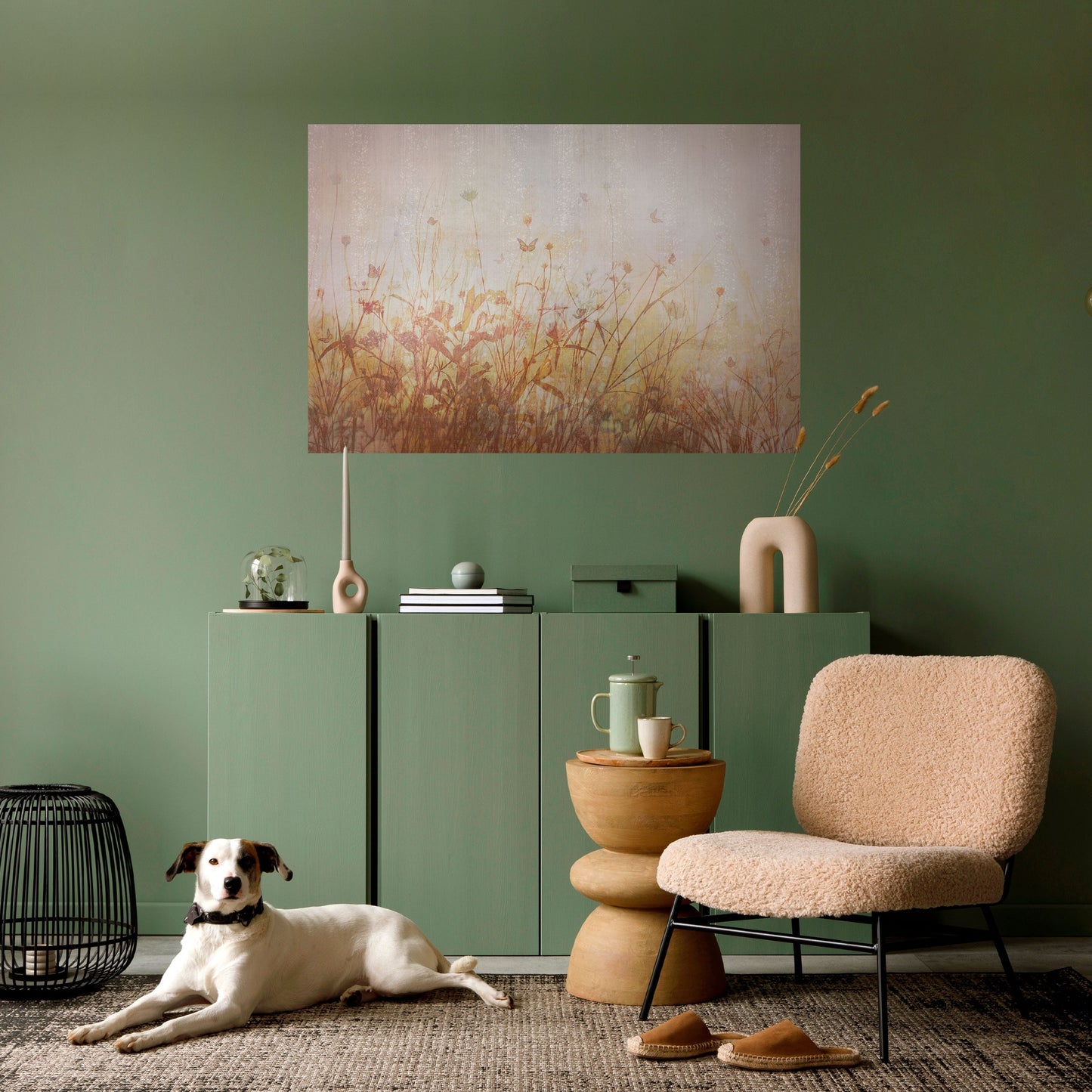 Poster orizzontale staccabile e attaccabile MEADOW BUTTERFLIES