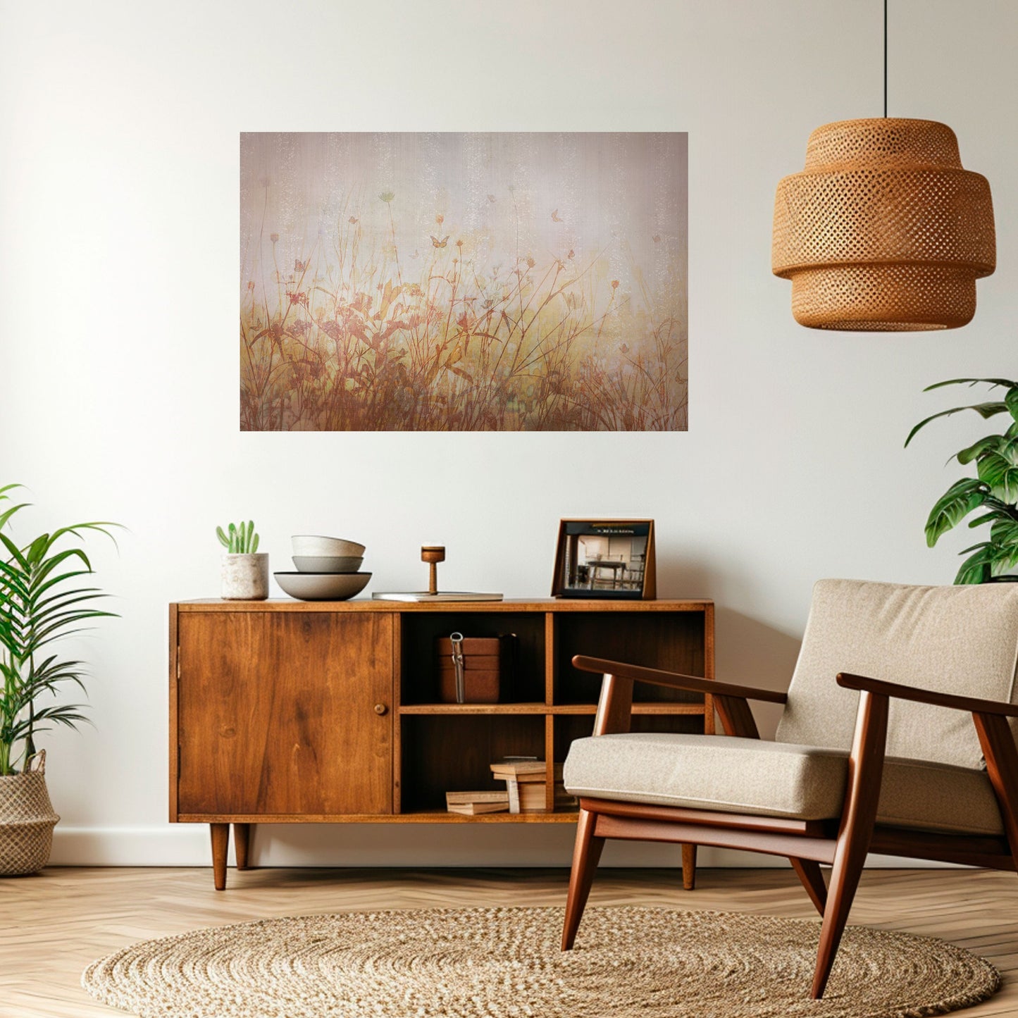 Poster orizzontale staccabile e attaccabile MEADOW BUTTERFLIES