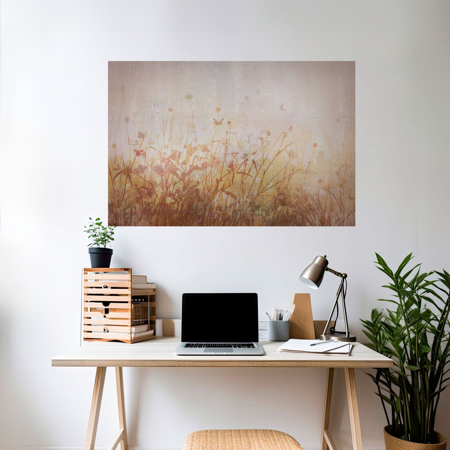 Poster orizzontale staccabile e attaccabile MEADOW BUTTERFLIES