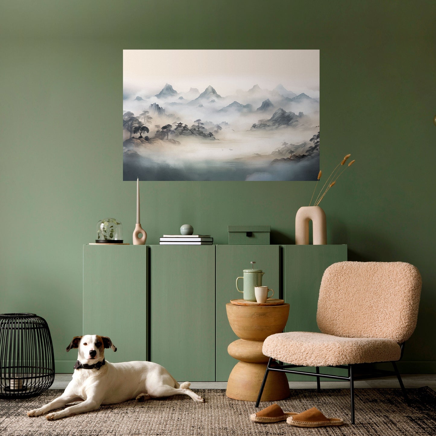 Poster orizzontale staccabile e attaccabile HIDDEN TEMPLE MIST