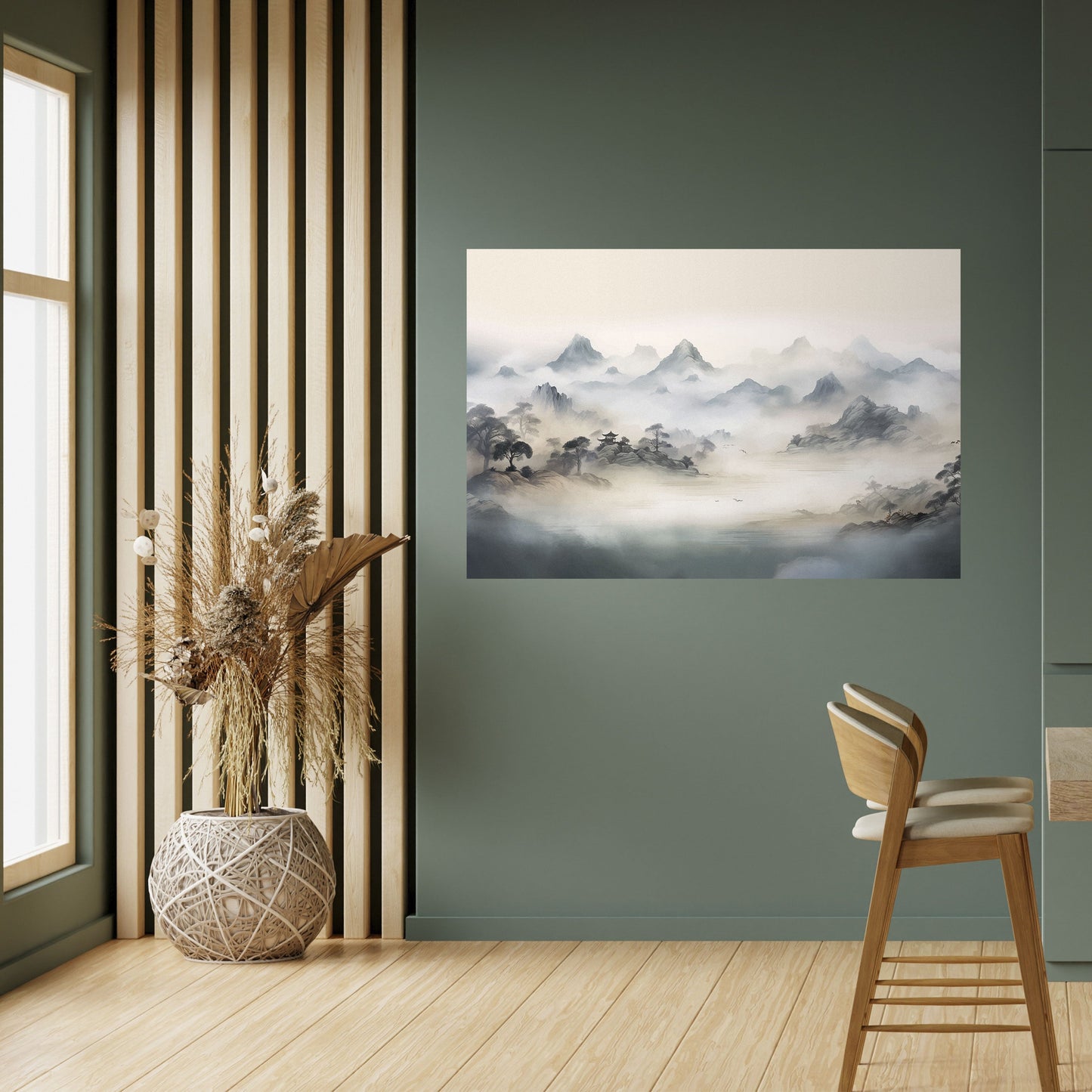 Poster orizzontale staccabile e attaccabile HIDDEN TEMPLE MIST