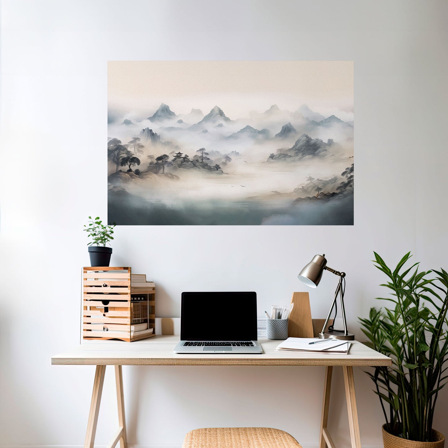 Poster orizzontale staccabile e attaccabile HIDDEN TEMPLE MIST