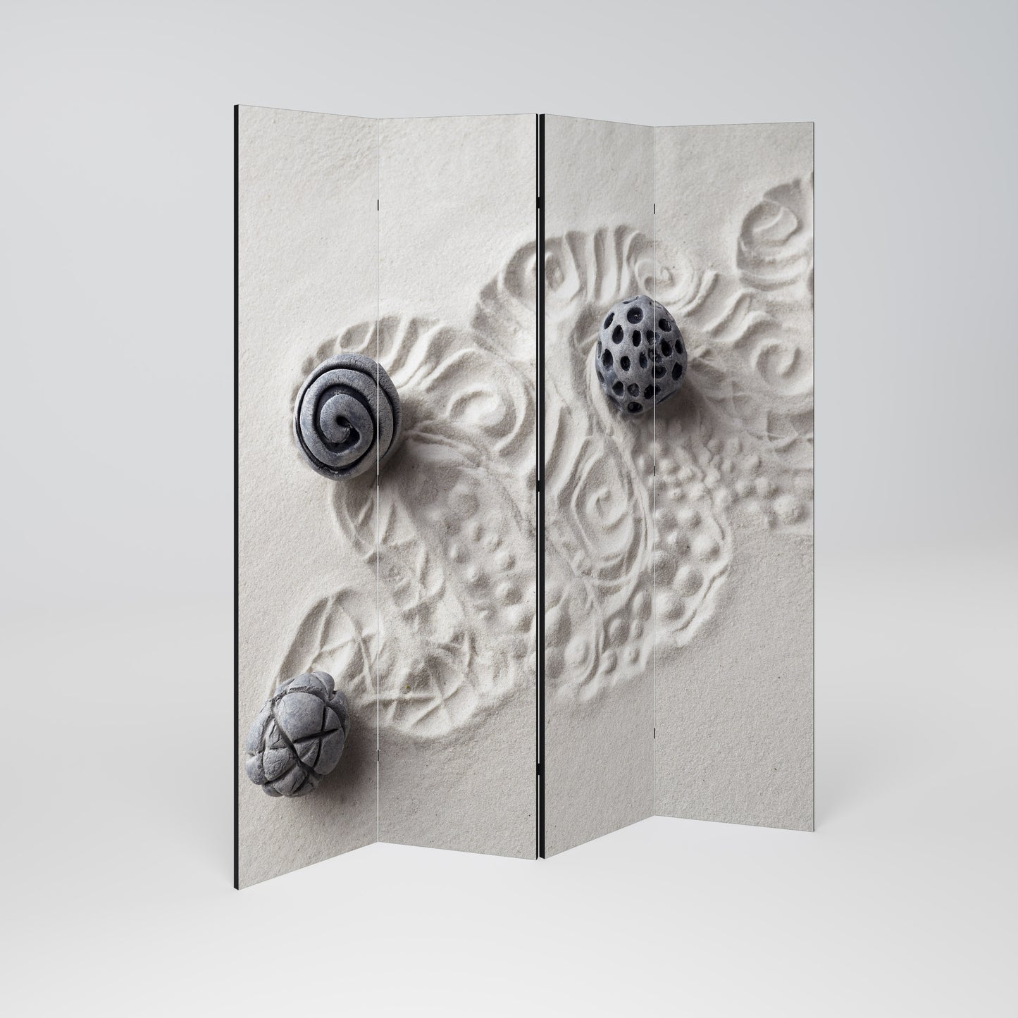 Serenity decorativo divisorio per ambienti a 4 pannelli SAND SCULPTED SERENITY