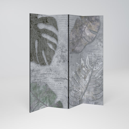 VINTAGE GREENERY Divisorio decorativo per ambienti a 4 pannelli