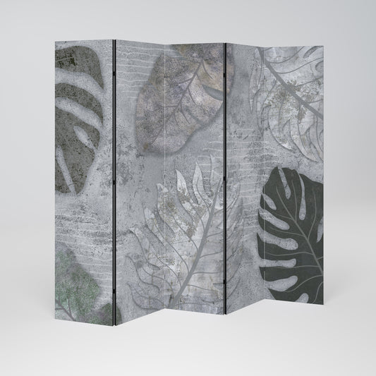 Divisorio decorativo per ambienti VINTAGE GREENERY a 5 pannelli