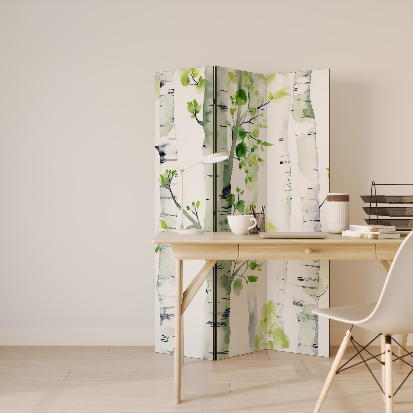 BIRCHY SOLACE Divisorio decorativo per ambienti a 3 pannelli