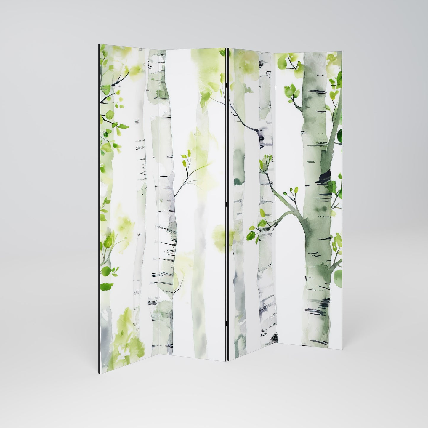 BIRCHY SOLACE Divisorio decorativo per ambienti a 4 pannelli