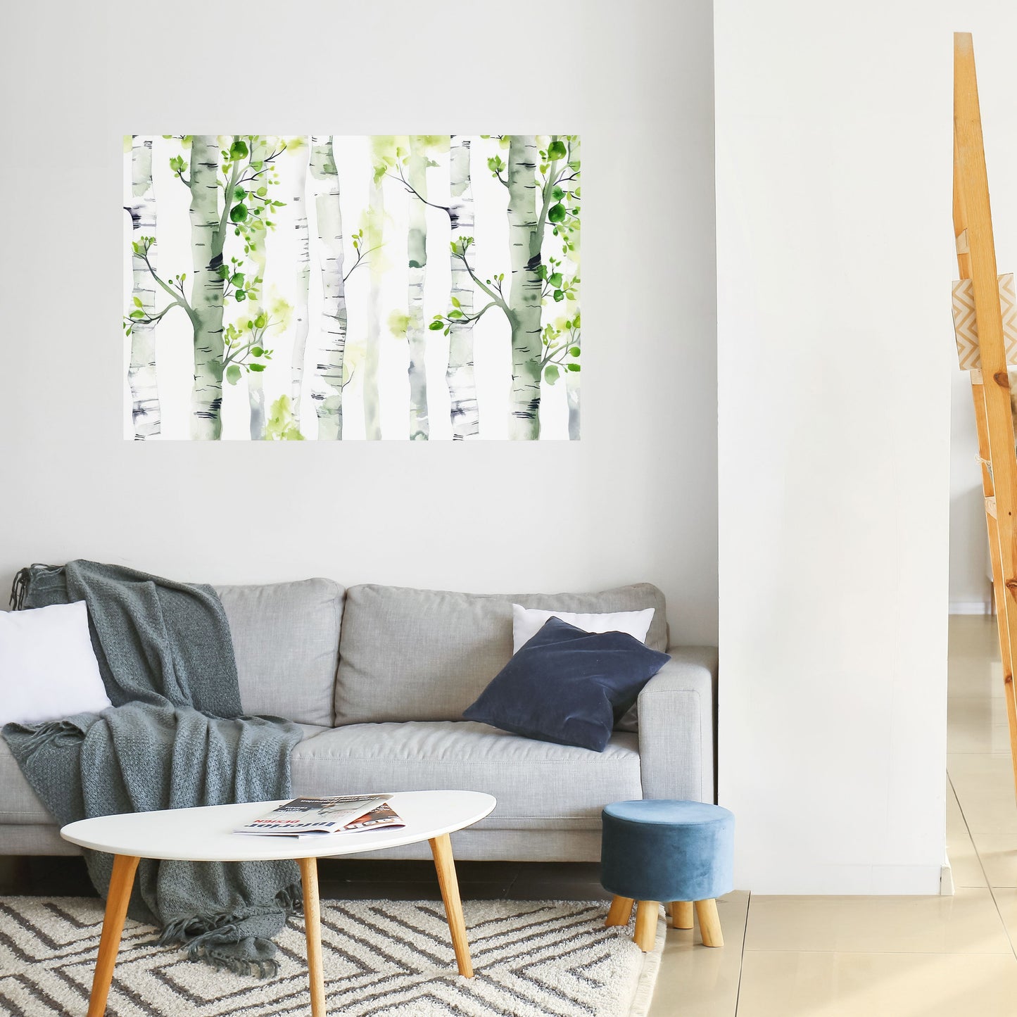 BIRCHY SOLACE Poster orizzontale staccabile e attaccabile