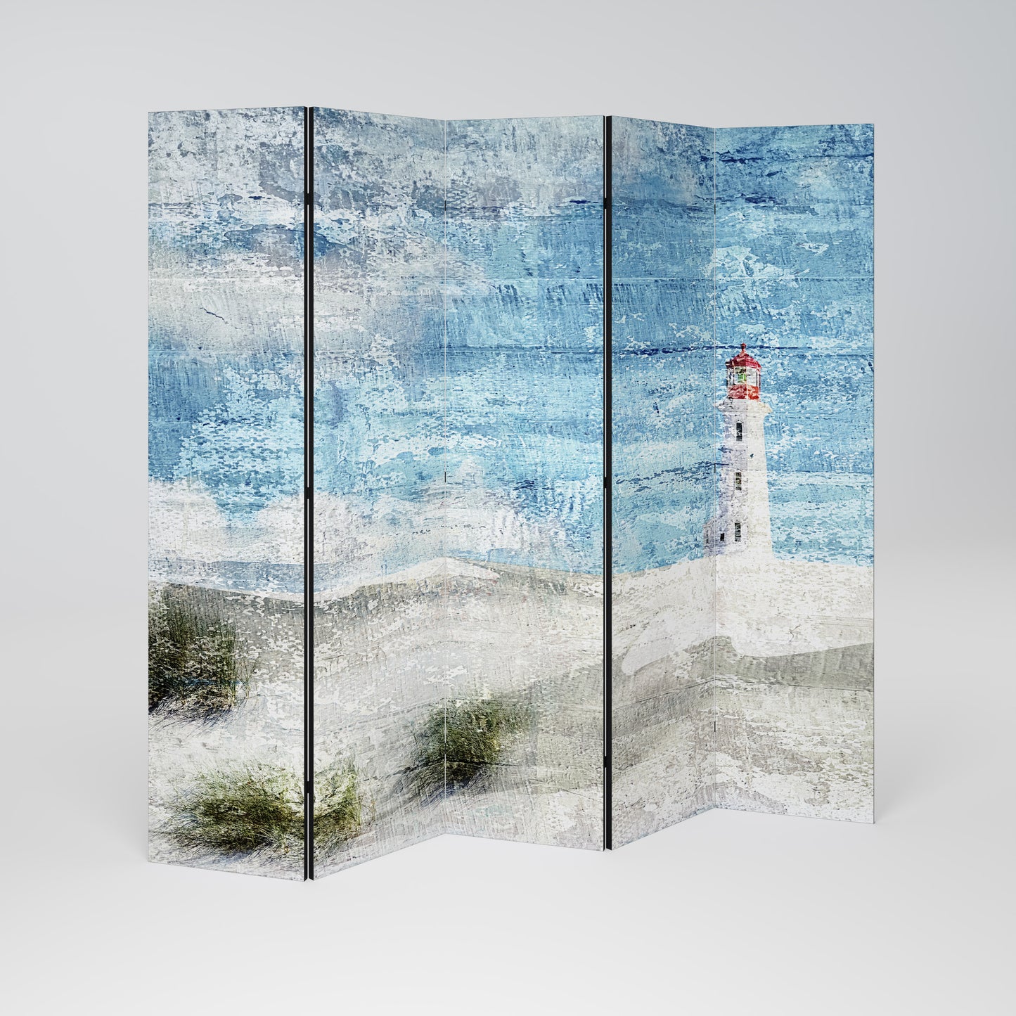 LIGHTHOUSE IN TRANQUILITY - Divisorio decorativo per ambienti a 5 pannelli