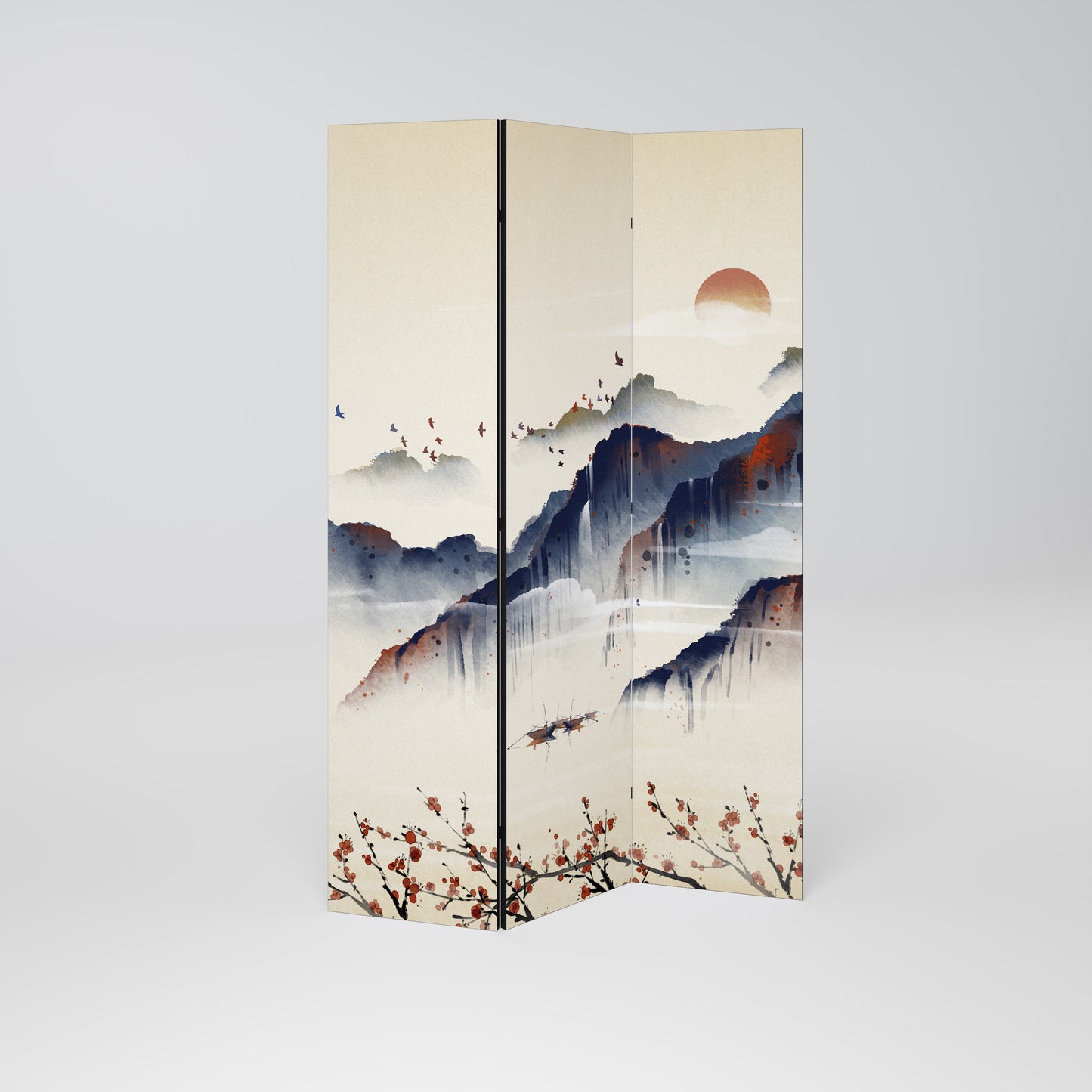 ORIENTAL LANDSCAPE - Divisorio decorativo per ambienti a 3 pannelli