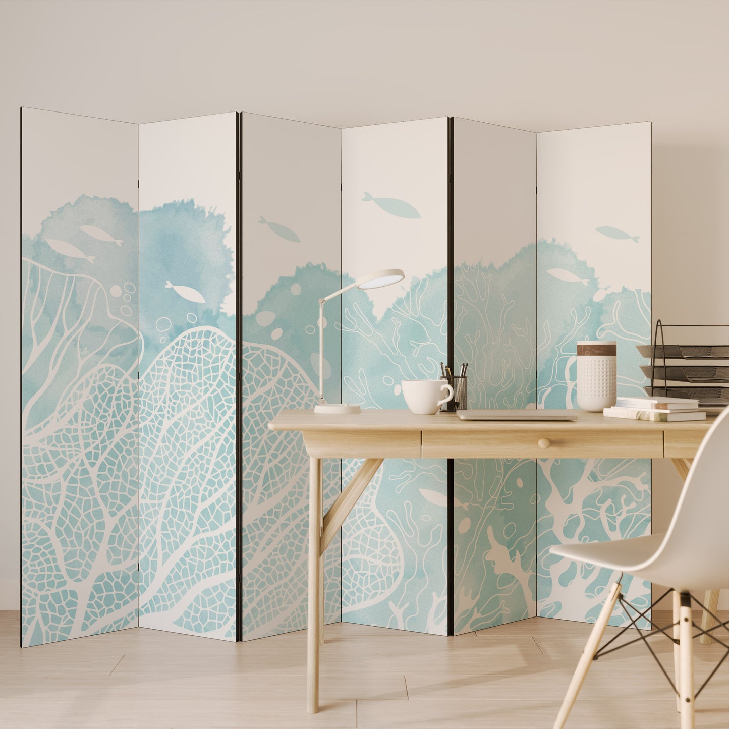 UNDERWATER PLEASURES Decorative 6-Panel Room Divider
