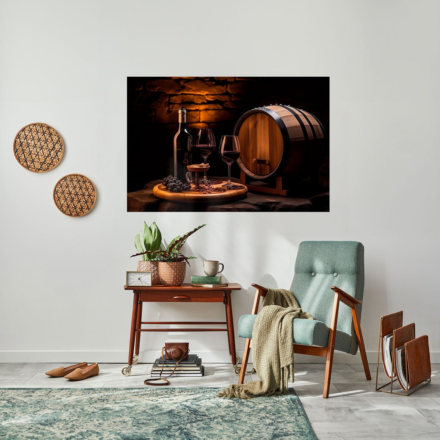Poster orizzontale staccabile e attaccabile VINTAGE VIGNETTE