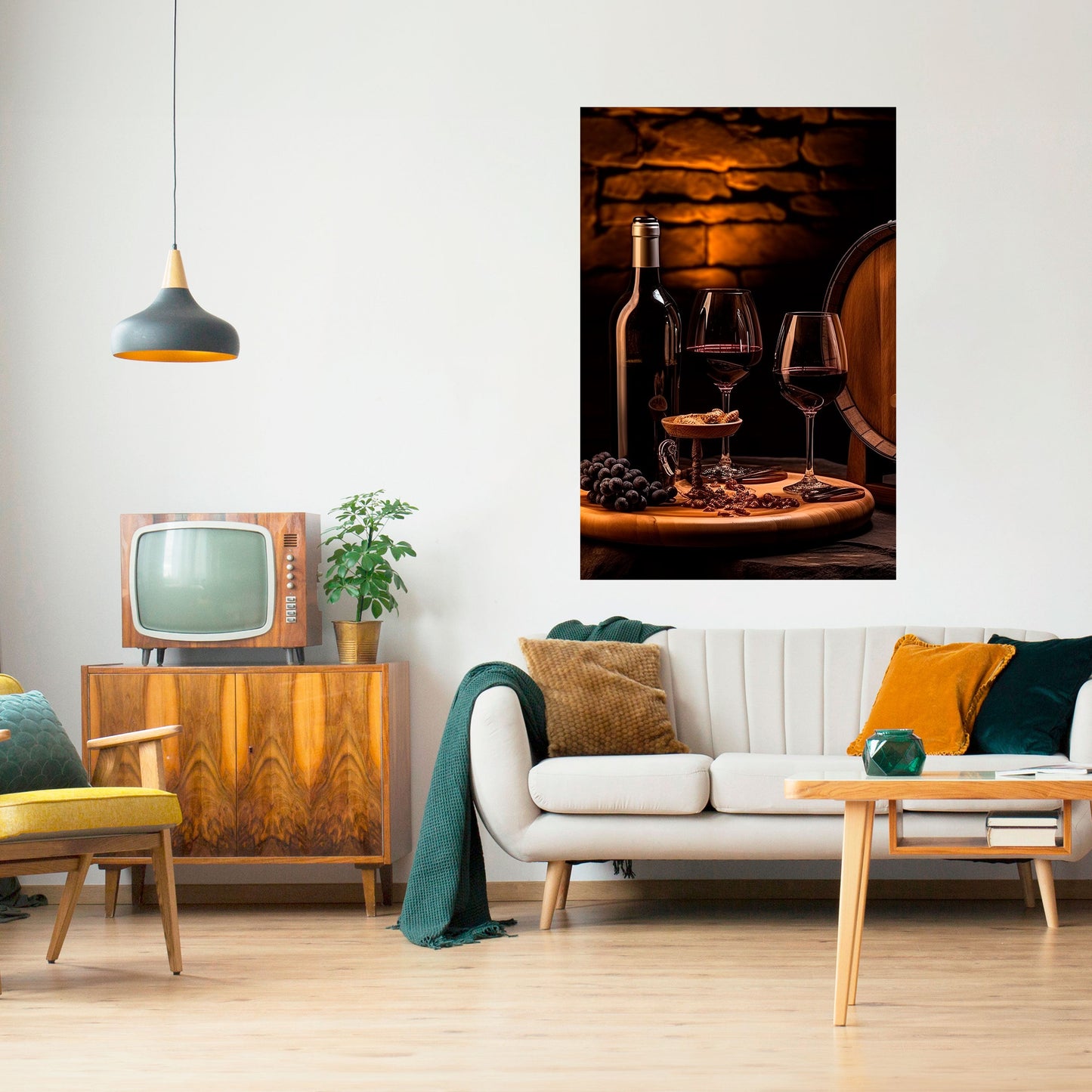 Poster verticale staccabile e attaccabile VINTAGE VIGNETTE