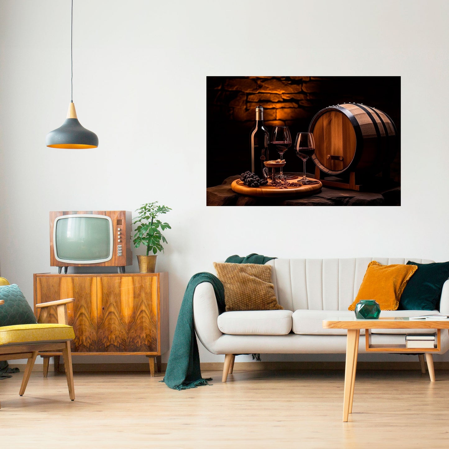Poster orizzontale staccabile e attaccabile VINTAGE VIGNETTE